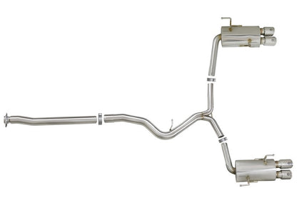 aFe Takeda 3 IN to 2-1/4 IN 304 Stainless Steel Cat-Back Exhaust System For 2015-21 Subaru WRX/WRX STI - Polished Tips - 49-36801-P - Assemled
