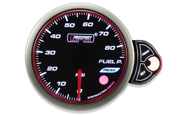 Prosport Halo Series 52mm Electric Fuel Pressure Gauge with Peak & Warning