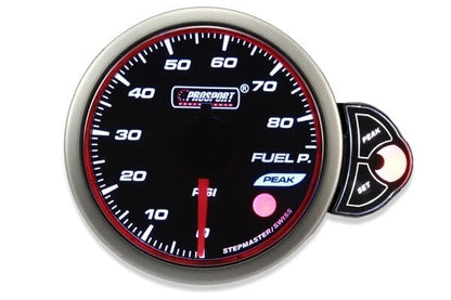 Prosport Halo Series 52mm Electric Fuel Pressure Gauge with Peak & Warning