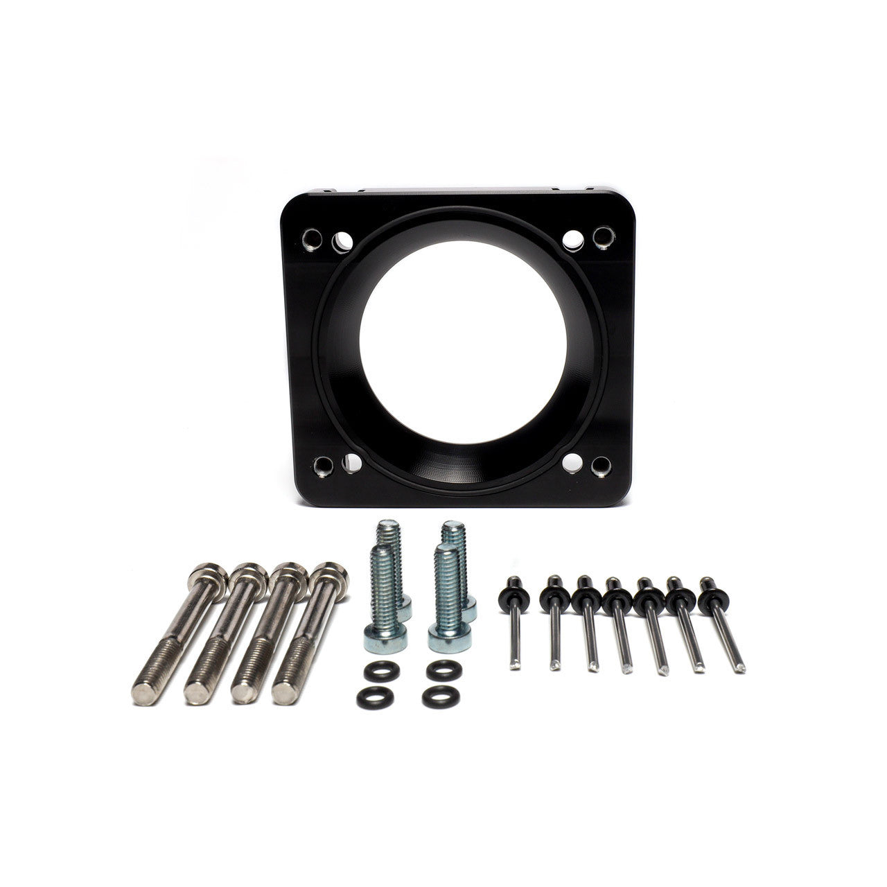 IAG Big Bore 76mm Throttle Body Black Adapter for OEM STI / Cosworth Intake Manifolds - Parts Layout
