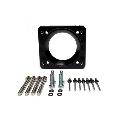 IAG Big Bore 76mm Throttle Body Black Adapter for OEM STI / Cosworth Intake Manifolds - Parts Layout