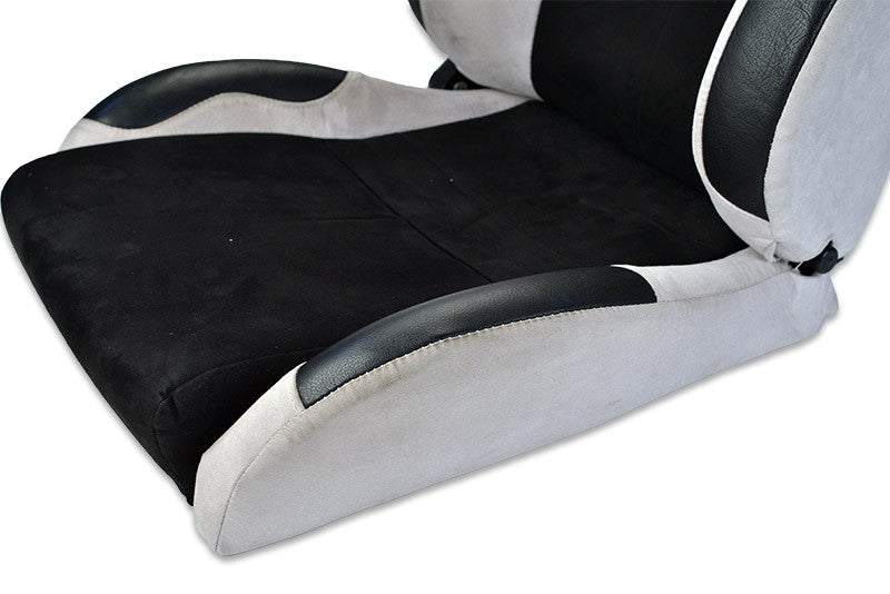 Used Corbeau A4 Passenger Side Seat in Black & Grey Suede - 4