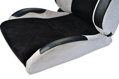 Used Corbeau A4 Passenger Side Seat in Black & Grey Suede - 4