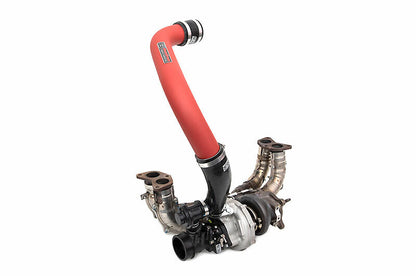 Grimmspeed 15+ Red TMIC piping at the turbo
