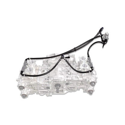 IAG Performance PTFE Fuel Line Kit Install Layout on 06-07 Subaru WRX, 06-07 STI