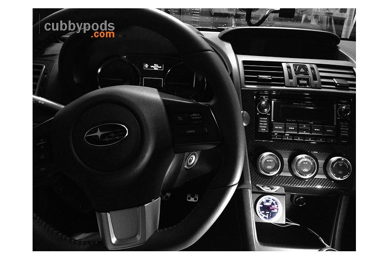 CubbyPod Single 52mm Gauge Pod For 2015-21 Subaru WRX, 15-21 STI - Installed