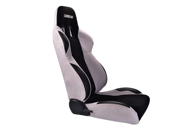 Used Corbeau A4 Passenger Side Seat in Black & Grey Suede - 2