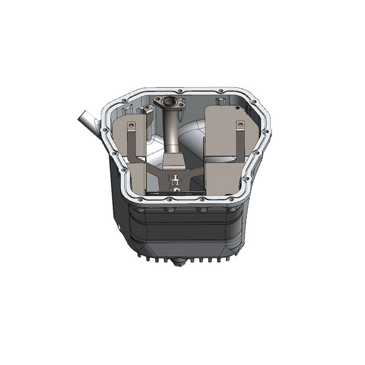 IAG EJ Street Series Oil Pan Package CAD Illustration Black Pan / Pickup / Street Baffle / Windage Tray - 2