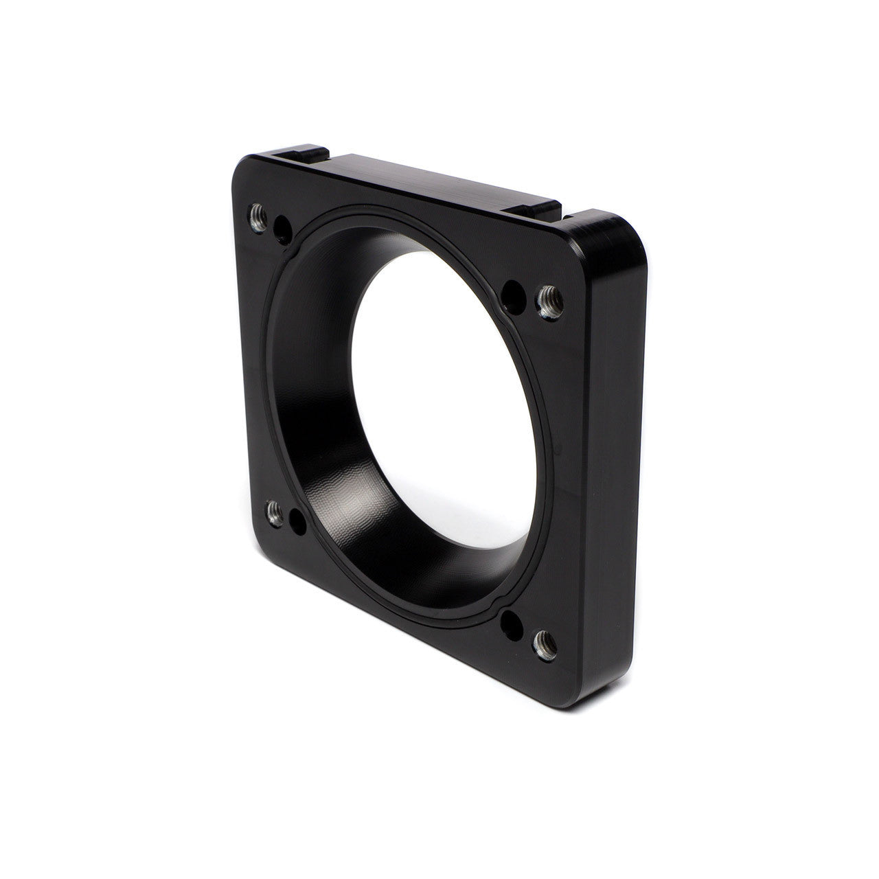 IAG Big Bore 76mm Throttle Body Adapter for OEM STI / Cosworth Intake Manifolds - Black Anodized Finish
