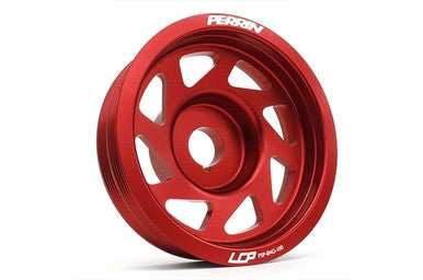 PERRIN Lightweight Red Crank Pulley For 2002-14 Subaru WRX, 04-20 STI, 05-09 LGT, 04-14 FXT - PSP-ENG-100RD