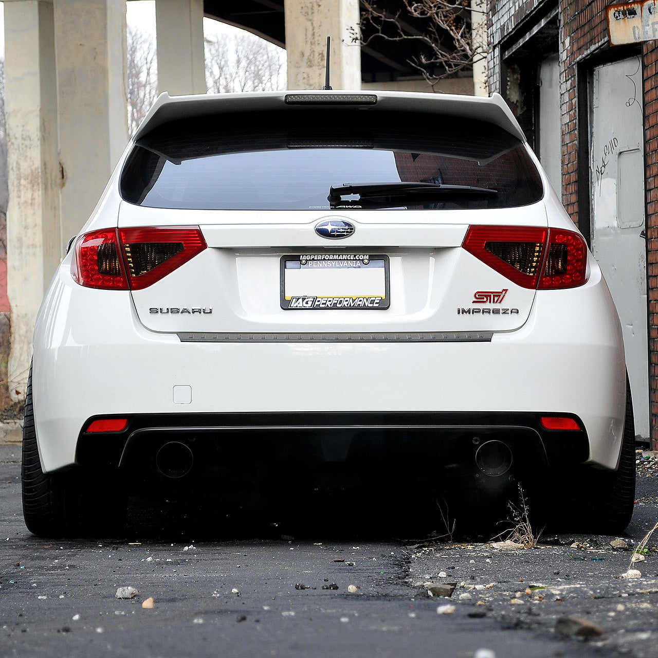 IAG RockBlocker Red Smoke Tail Light Overlay Film Kit for 2008-14 Subaru WRX & STI Hatchback