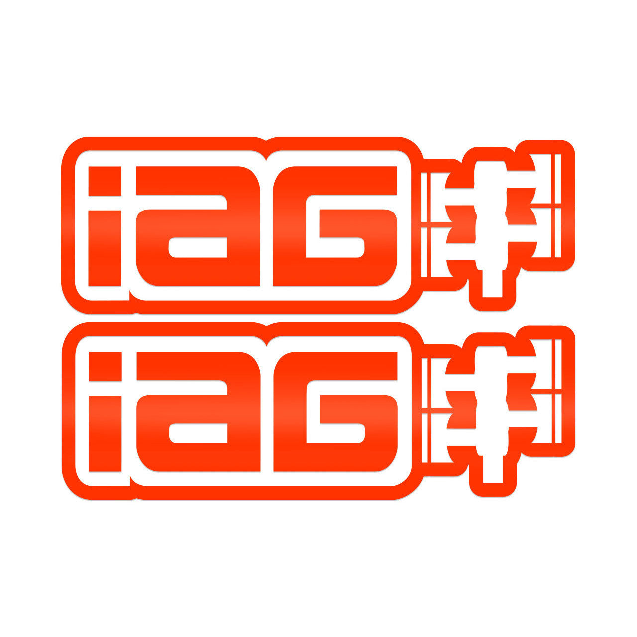 IAG 20" Die Cut Sticker - Sold as 1 Pair - Red