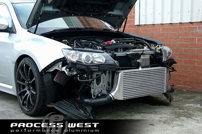 Process West Front Mount Intercooler For 2008-14 Subaru STI (Silver Finish) - Installed 1