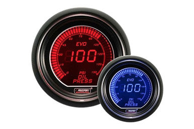 Prosport EVO Series 52mm Electrical Oil Pressure Gauge (Red / Blue)