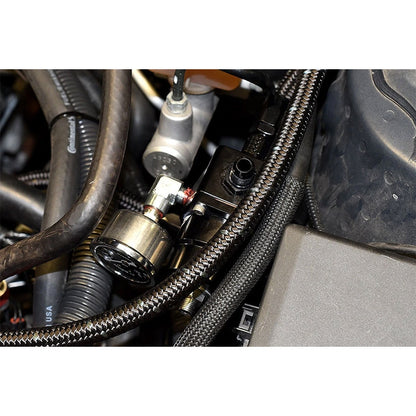 IAG Performance 0-100 PSI Liquid Filled Fuel Pressure Gauge Installed with 90 Degree Fitting