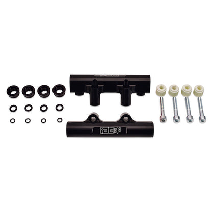 IAG Blemished Side Feed to Top Feed Fuel Rail Conversion Kit For 2004-06 Subaru STI, 05-07 LGT, 04-05 FXT Black Finish - Condition B07