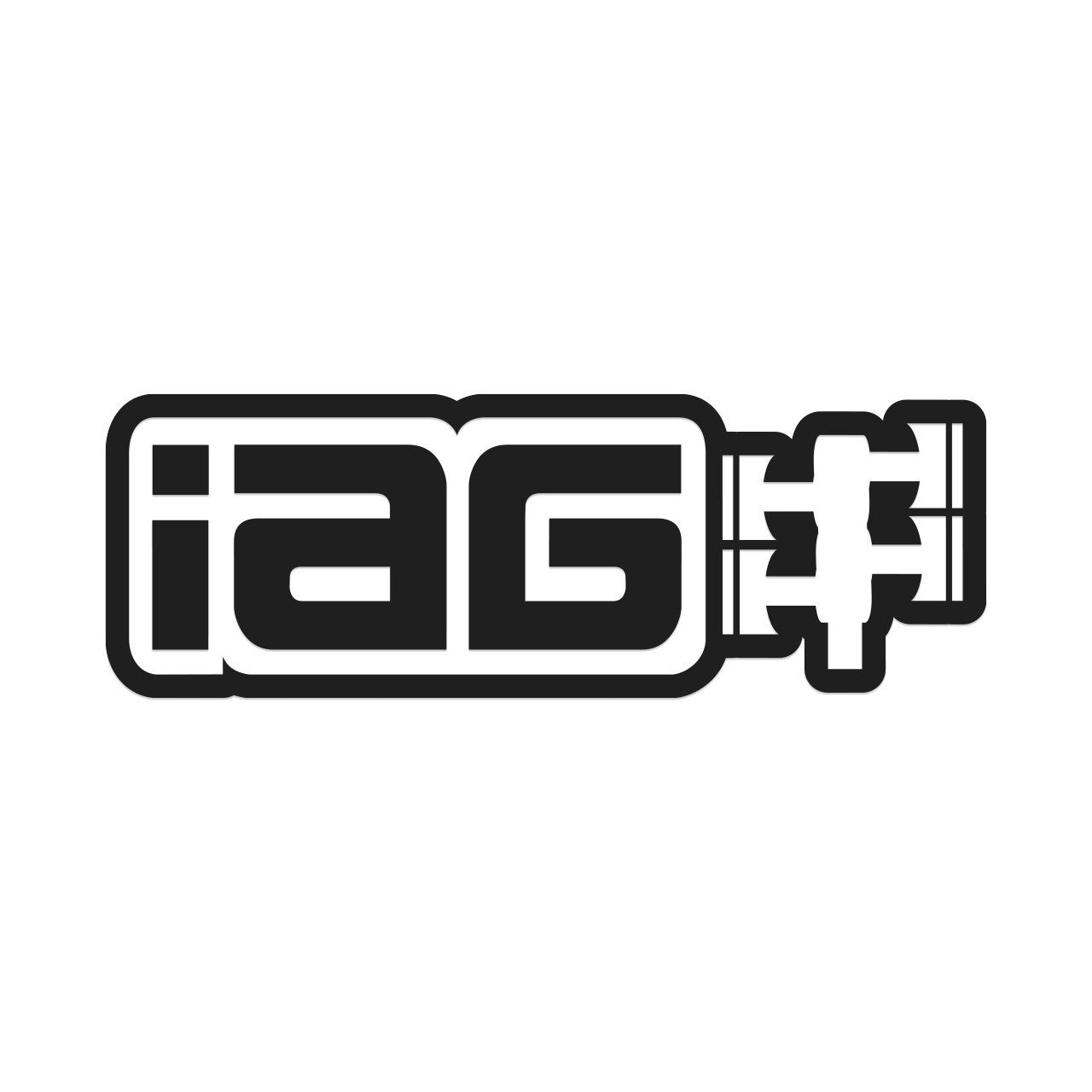 IAG 20" Die Cut Sticker - Matte Black