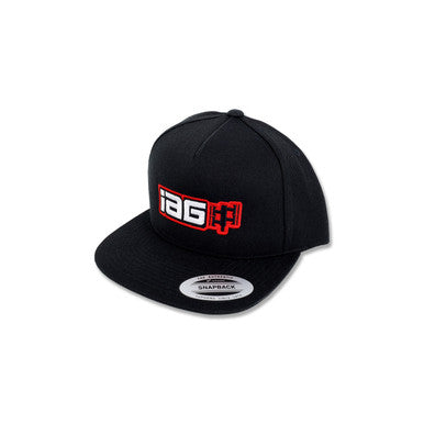 IAG Boxer Logo Embroidered Snapback Cap - Black