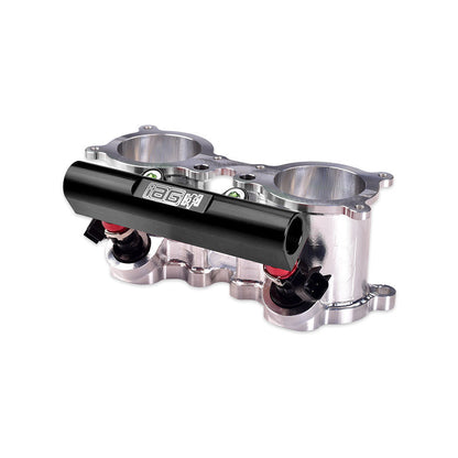 IAG Blemished Side Feed to Top Feed Fuel Rail Conversion Kit For 2004-06 Subaru STI, 05-07 LGT, 04-05 FXT Black Finish - Condition B07 - shown installed