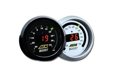 AEM 52mm Digital Display Boost 30-50 PSI Gauge - 30-4408