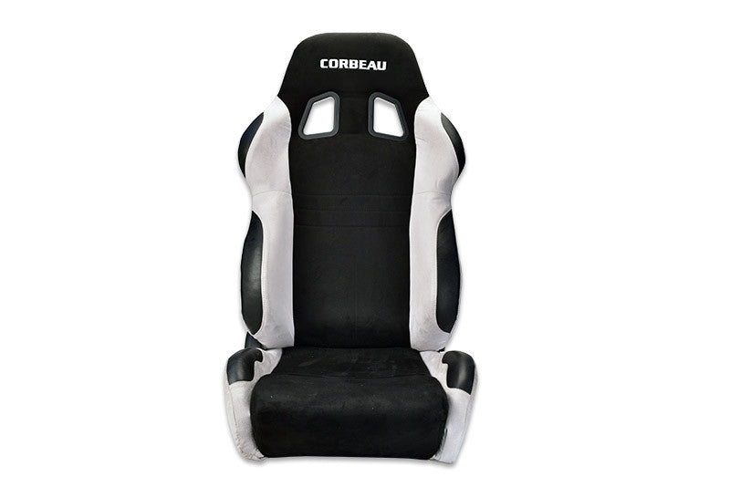 Used Corbeau A4 Passenger Side Seat in Black & Grey Suede - 1