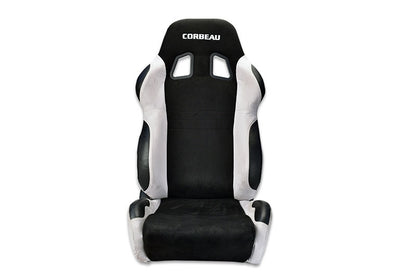 Used Corbeau A4 Passenger Side Seat in Black & Grey Suede - 1