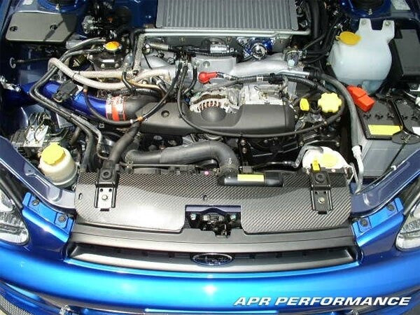 APR Carbon Fiber Radiator Cooling Plates for 2002-05 Subaru WRX / STI - Installed