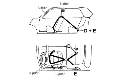 TAKATA Drift III "Bolt-On" Street Oriented 4 Point Harness in Green - Specs