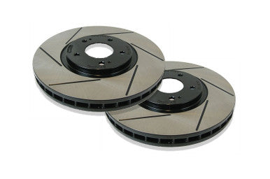 Racing Brake 1 Piece Slotted Front Rotor Set for 2003-07 Mitsubishi EVO (Pair)