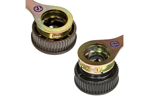 Company23 STD Intake & Exhaust Cam Sprocket Tool For Subaru WRX, STI, LGT, FXT - Tool Attached