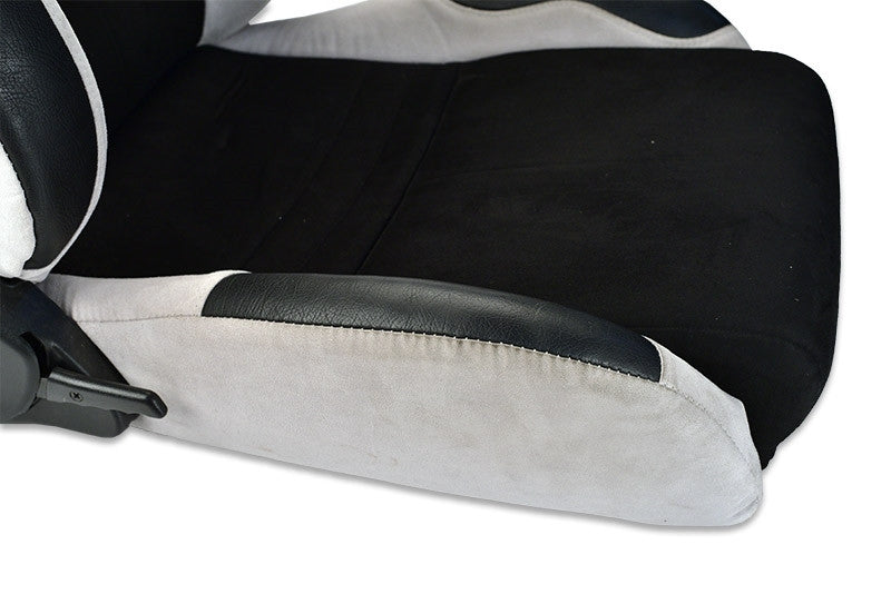 Used Corbeau A4 Passenger Side Seat in Black & Grey Suede - 3