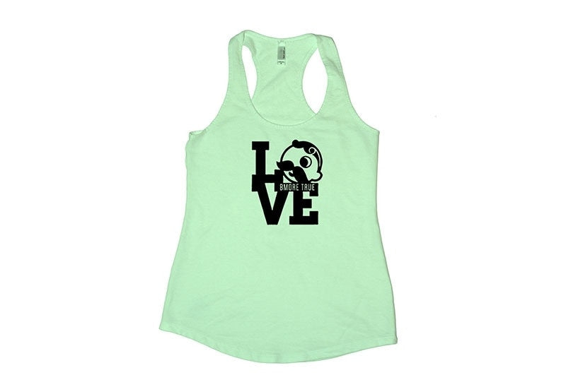 Bmore True Women's Baltimore Love Mint Tank Top