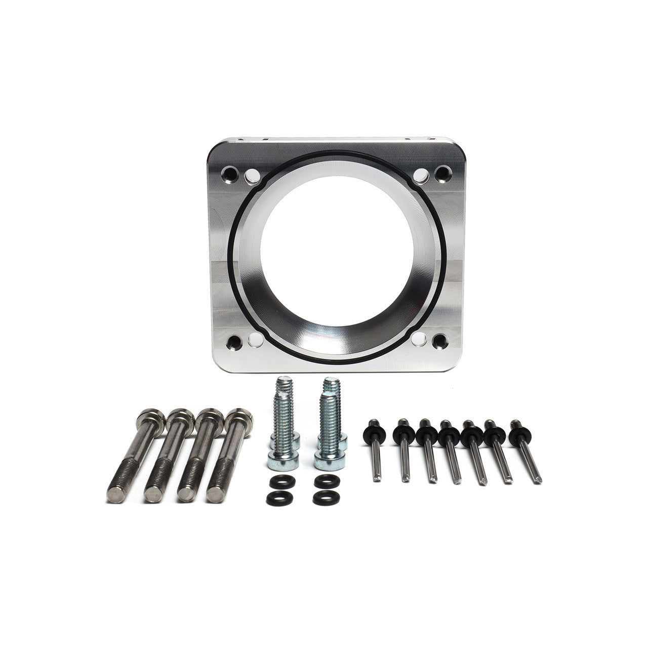 IAG Big Bore 76mm Throttle Body Silver Adapter for OEM STI, Cosworth or AMS Intake Manifolds - Parts Layout