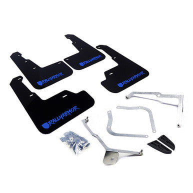 Rally Armor 15-21 Subaru WRX/STI Black Mud Flap Blue Altered Font Logo - MF32-UR-BLK/BL-X