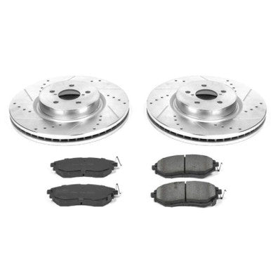 Power Stop Z23 Evolution Sport Front Brake Kit For 2005-11 Subaru Legacy GT, 10-14 Outback - K285