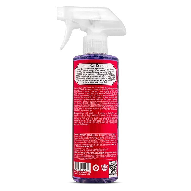 Chemical Guys HydroView Ceramic Glass Cleaner & Coating - 16oz - Label