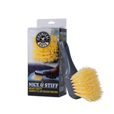 Chemical Guys Stiffy Brush For Carpets & Durable Surfaces - Yellow - Case of 12 - ACCG02