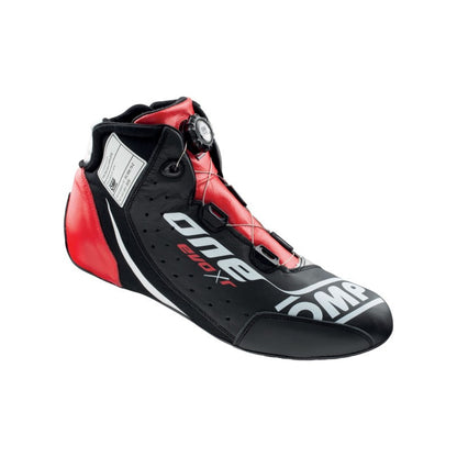 OMP One Evo X R Shoes Black/Silver/Red - Size 46 (Fia 8856-2018) - IC0-0805-B01-172-46
