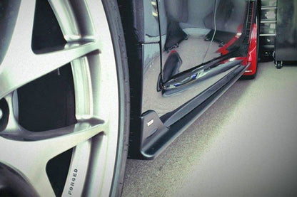 Rally Armor 15-21 Subaru WRX/STI (Sedan ONLY) White UR Mud Flap w/ Red Logo -  Installed 15