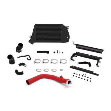 Mishimoto Top-Mount Intercooler Kit For 2015-21 Subaru WRX - Powder Coated Black & Wrinkle Red Pipes - MMTMIC-WRX-15RBK