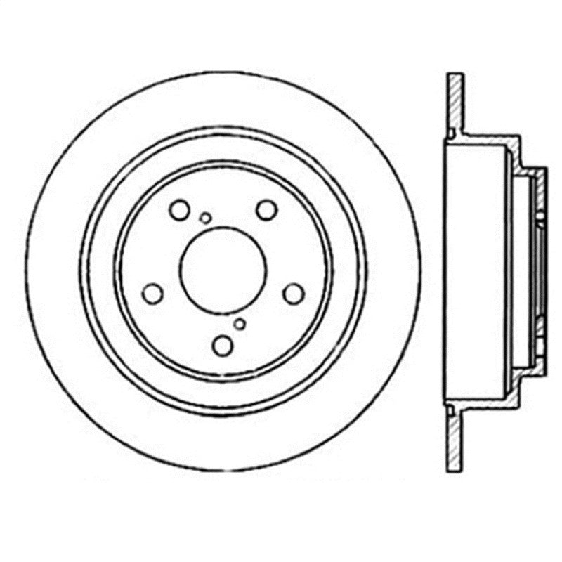 StopTech Power Slot 02-05 WRX Rear Left Sportstop Slotted Rotor - 126.47011SL - Specs