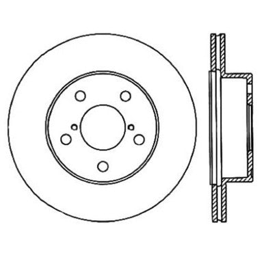 StopTech Power Slot 05-07 STi Rear Right Slotted Rotor - 126.47023SR