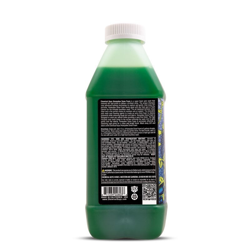 Chemical Guys Honeydew Snow Foam Auto Wash Cleansing Shampoo - 64oz - Label
