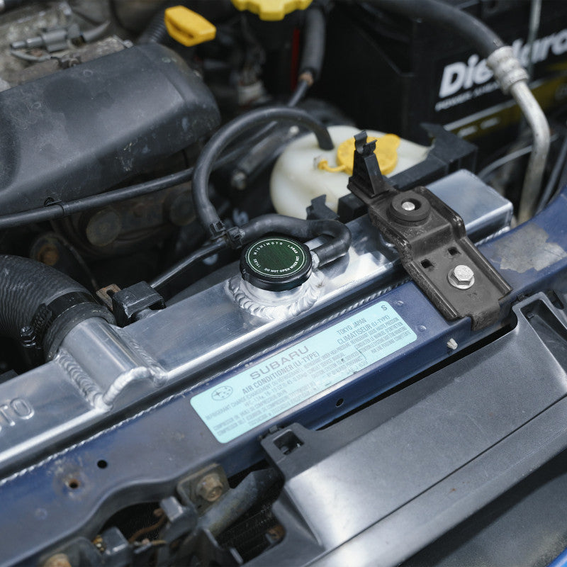 Mishimoto High-Pressure 1.3 Bar Radiator Cap - Small - One-Way - MMRC-13-ONWY - Installed