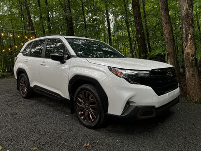 Rally Armor 25-26 Subaru Forester & Hybrid Black UR Mud Flap w/Metallic Black Logo - Installed 5