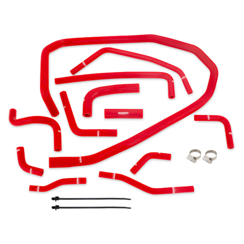 Mishimoto Red Silicone Radiator Coolant Ancillary Hoses Kit For 2015-21 Subaru WRX - MMHOSE-WRX-15ANCRD
