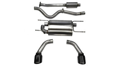 Corsa 2012-2025 Scion FRS / Subaru BRZ Black Tip Sport Cat-Back Exhaust - 14864BLK