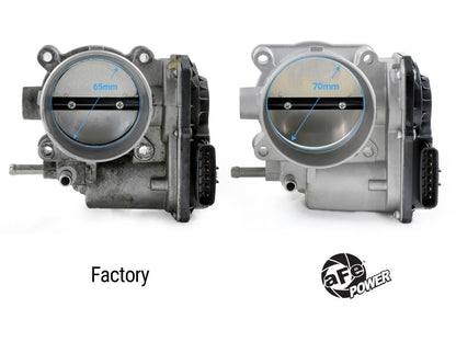 aFe POWER 70mm Throttle Body For 2013-20 Subaru BRZ/FR-S/86 - Front and Back