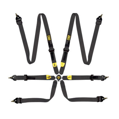 OMP Safety Harness First 2In Black (Fia 8853-2016) Pull Up - Steel Adj - DA0-0208-A01-071