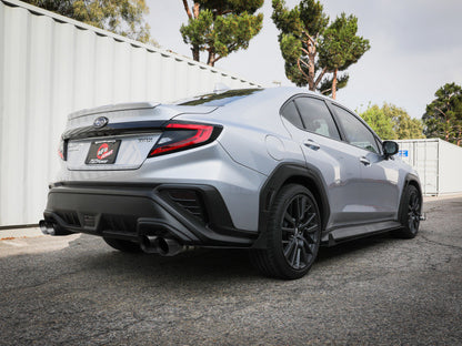 aFe POWER Takeda 3in to 2-1/2in 304 SS Cat-Back Exhaust w/ Black Tips 22-23 Subaru WRX H4-2.4L (t) - 49-36809-B - Mounted